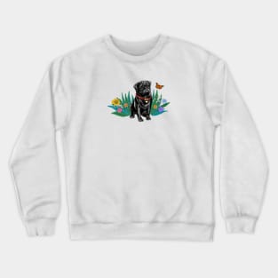 The Butterfly and Black Pug Crewneck Sweatshirt